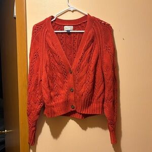 Universal Thread Red Knit Cardigan